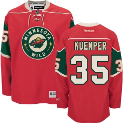 Darcy Kuemper Reebok Minnesota Wild Premier Red Home NHL Jersey