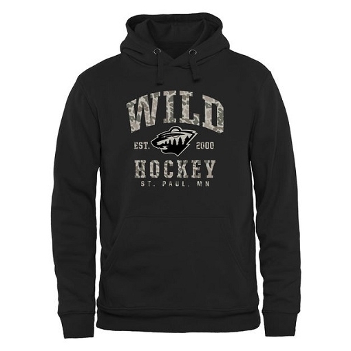 NHL Minnesota Wild Black Camo Stack 