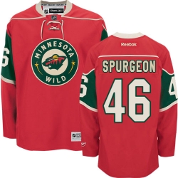 Jared Spurgeon Reebok Minnesota Wild Authentic Red Home NHL Jersey
