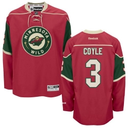 Charlie Coyle Reebok Minnesota Wild Authentic Red Home NHL Jersey