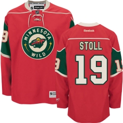 Jarret Stoll Reebok Minnesota Wild Authentic Red Home NHL Jersey