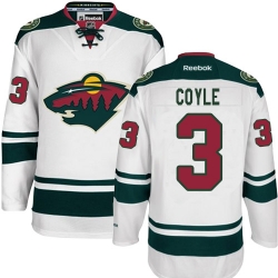 Charlie Coyle Reebok Minnesota Wild Authentic White Away NHL Jersey