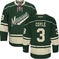 Charlie Coyle Reebok Minnesota Wild Premier Green Third NHL Jersey