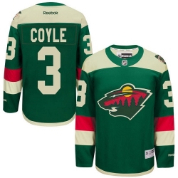 Charlie Coyle Reebok Minnesota Wild Premier Green 2016 Stadium Series NHL Jersey