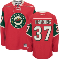 Josh Harding Reebok Minnesota Wild Authentic Red Home NHL Jersey