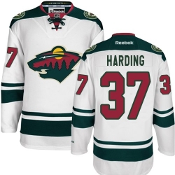 Josh Harding Reebok Minnesota Wild Authentic White Away NHL Jersey