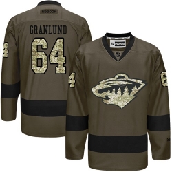 Mikael Granlund Reebok Minnesota Wild Authentic Green Salute to Service NHL Jersey
