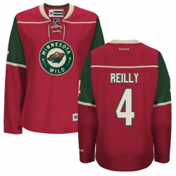 Mike Reilly Women's Reebok Minnesota Wild Authentic Red Home Jersey