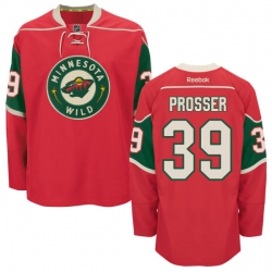 Nate Prosser Youth Reebok Minnesota Wild Authentic Red Home Jersey