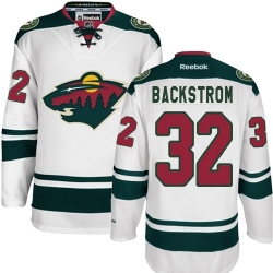 Niklas Backstrom Reebok Minnesota Wild Authentic White Away NHL Jersey