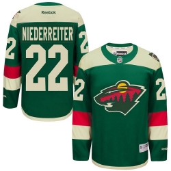 Nino Niederreiter Reebok Minnesota Wild Authentic Green 2016 Stadium Series NHL Jersey
