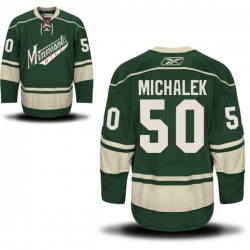 Steve Michalek Reebok Minnesota Wild Authentic Green Alternate Jersey
