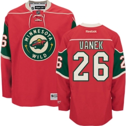 Thomas Vanek Reebok Minnesota Wild Authentic Red Home NHL Jersey
