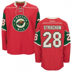 Tyson Strachan Youth Reebok Minnesota Wild Authentic Red Home Jersey
