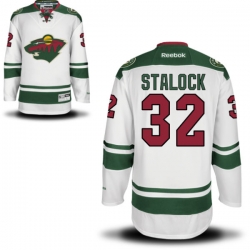 Alex Stalock Reebok Minnesota Wild Premier White Away Jersey