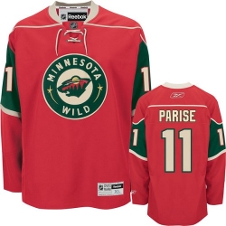 Zach Parise Youth Reebok Minnesota Wild Authentic Red Home NHL Jersey