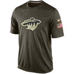 NHL Minnesota Wild Nike Olive Salute To Service KO Performance Dri-FIT T-Shirt
