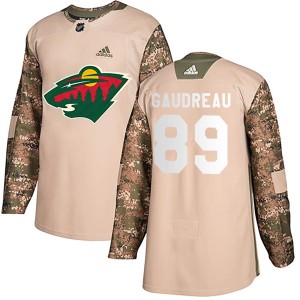 Frederick Gaudreau Youth Adidas Minnesota Wild Authentic Camo Veterans Day Practice Jersey