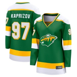 Kirill Kaprizov Women's Fanatics Branded Minnesota Wild Breakaway Green Special Edition 2.0 Jersey