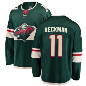 Adam Beckman Men's Fanatics Branded Minnesota Wild Breakaway Green Home Jersey
