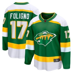 Marcus Foligno Men's Fanatics Branded Minnesota Wild Breakaway Green Special Edition 2.0 Jersey