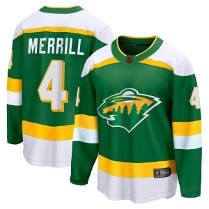 Jon Merrill Men's Fanatics Branded Minnesota Wild Breakaway Green Special Edition 2.0 Jersey