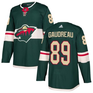 Frederick Gaudreau Youth Adidas Minnesota Wild Authentic Green Home Jersey