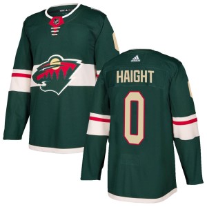 Hunter Haight Youth Adidas Minnesota Wild Authentic Green Home Jersey