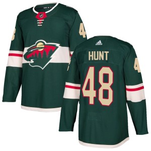 Daemon Hunt Youth Adidas Minnesota Wild Authentic Green Home Jersey