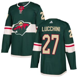 Jacob Lucchini Youth Adidas Minnesota Wild Authentic Green Home Jersey