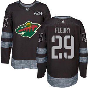 Marc-Andre Fleury Youth Minnesota Wild Authentic Black 1917-2017 100th Anniversary Jersey