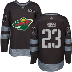 Marco Rossi Youth Minnesota Wild Authentic Black 1917-2017 100th Anniversary Jersey