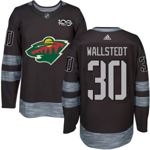 Jesper Wallstedt Youth Minnesota Wild Authentic Black 1917-2017 100th Anniversary Jersey