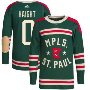 Hunter Haight Youth Adidas Minnesota Wild Authentic Green 2022 Winter Classic Player Jersey