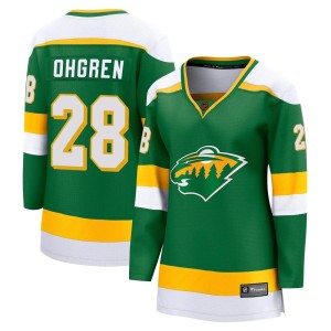 Liam Ohgren Women's Fanatics Branded Minnesota Wild Breakaway Green Special Edition 2.0 Jersey
